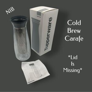 TUPPERWARE Cold Brew Carafe New In Box ..**Non Sealing Cover Not included*